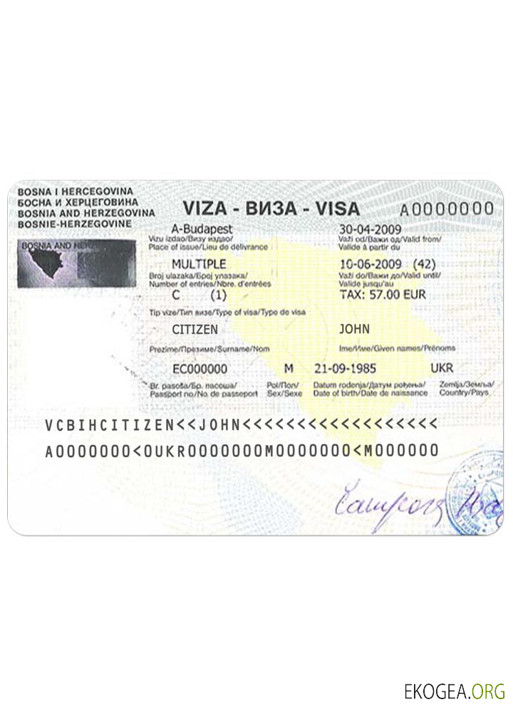 Visa de voyage en BOSNIE HERZÉGOVINE